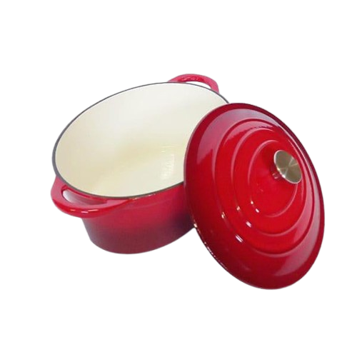 ADVNTRS Oval Cast Iron Casserole 30cm Chrome Knob