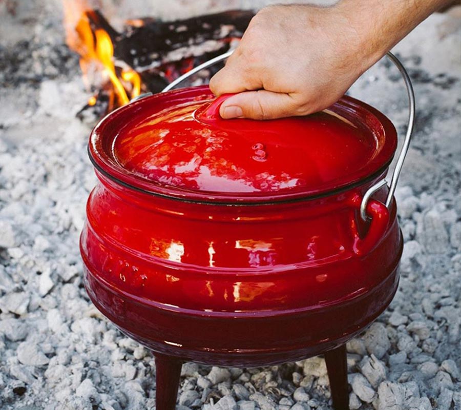 ADVNTRS No. 3 Enamel Potjie Pot Red